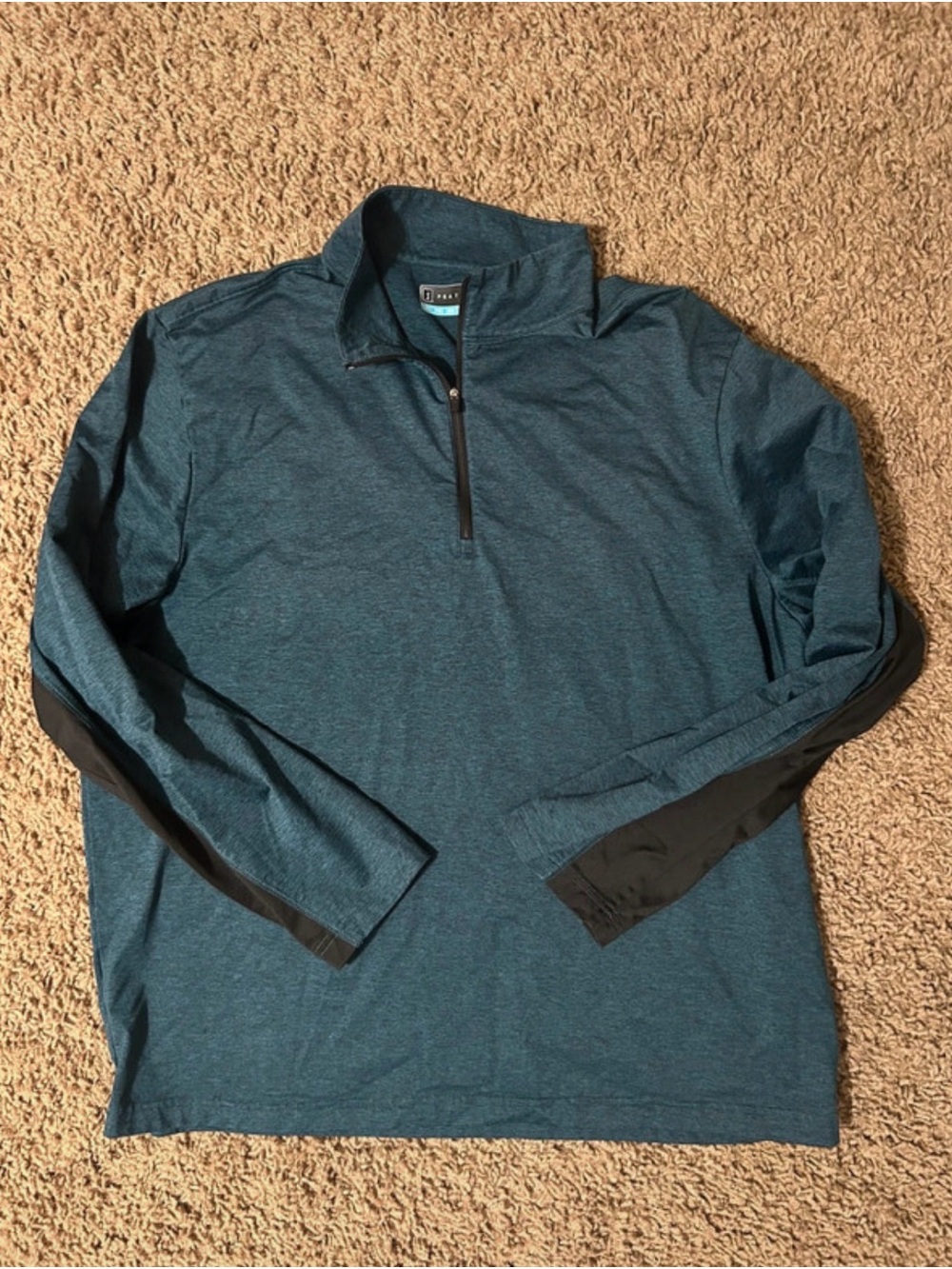 Men's PGA Tour Quarter-Zip Performance Pullover Jacket - Teal